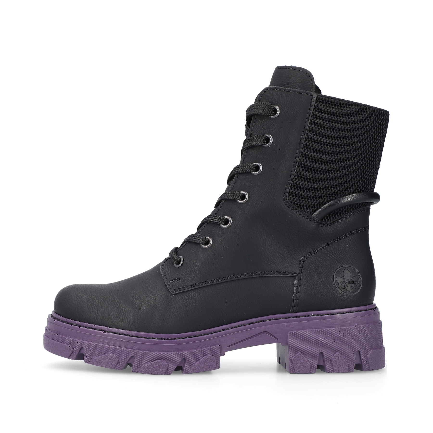 Rieker Damen Biker Boots nachtschwarz-purple