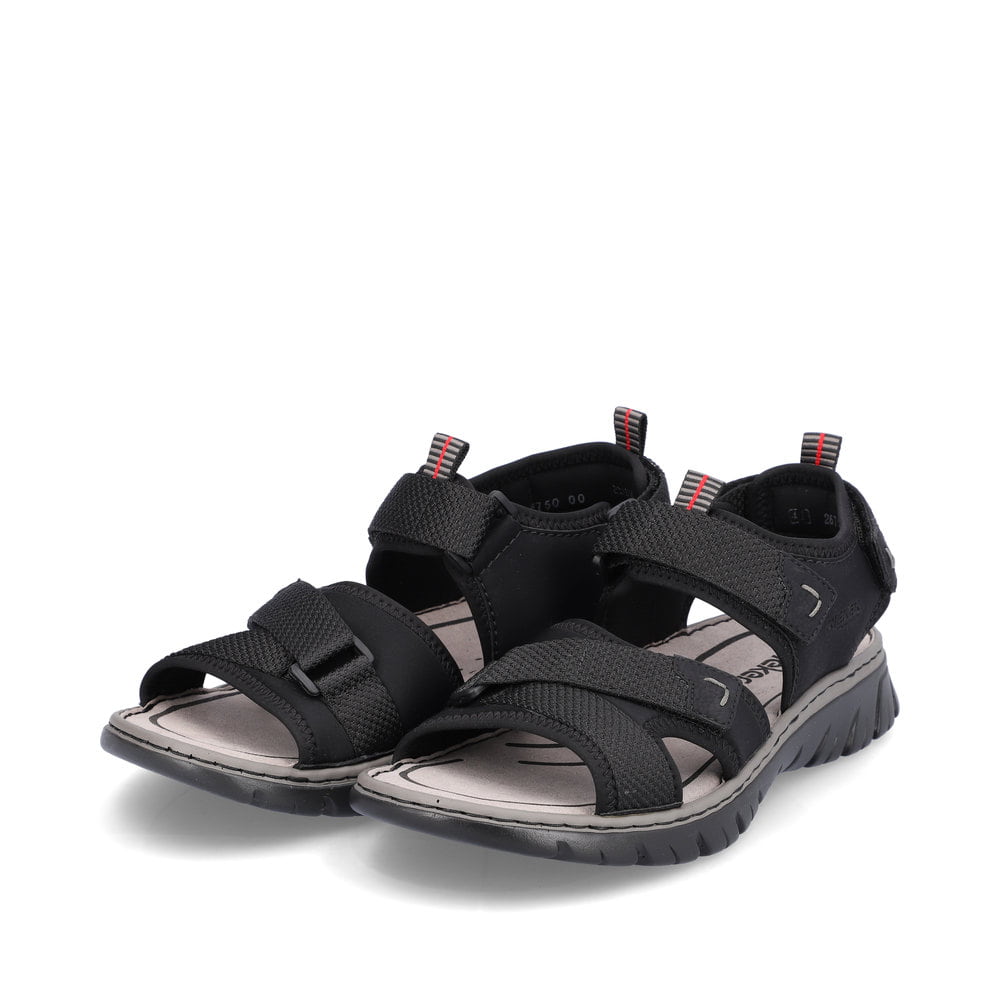 Rieker Herren Trekkingsandalen tiefschwarz