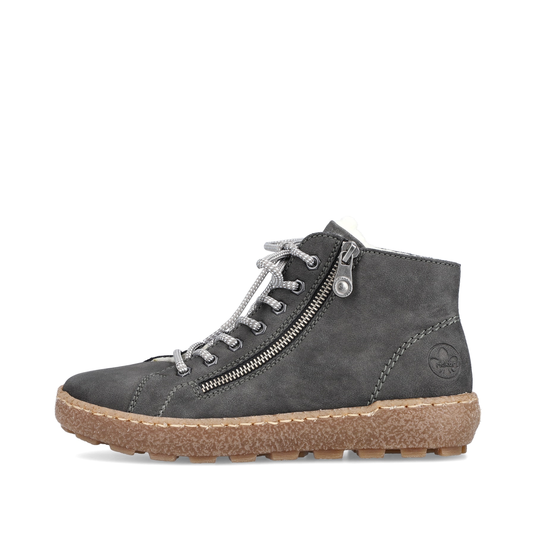 Rieker Damen Schnürschuhe asphaltgrau