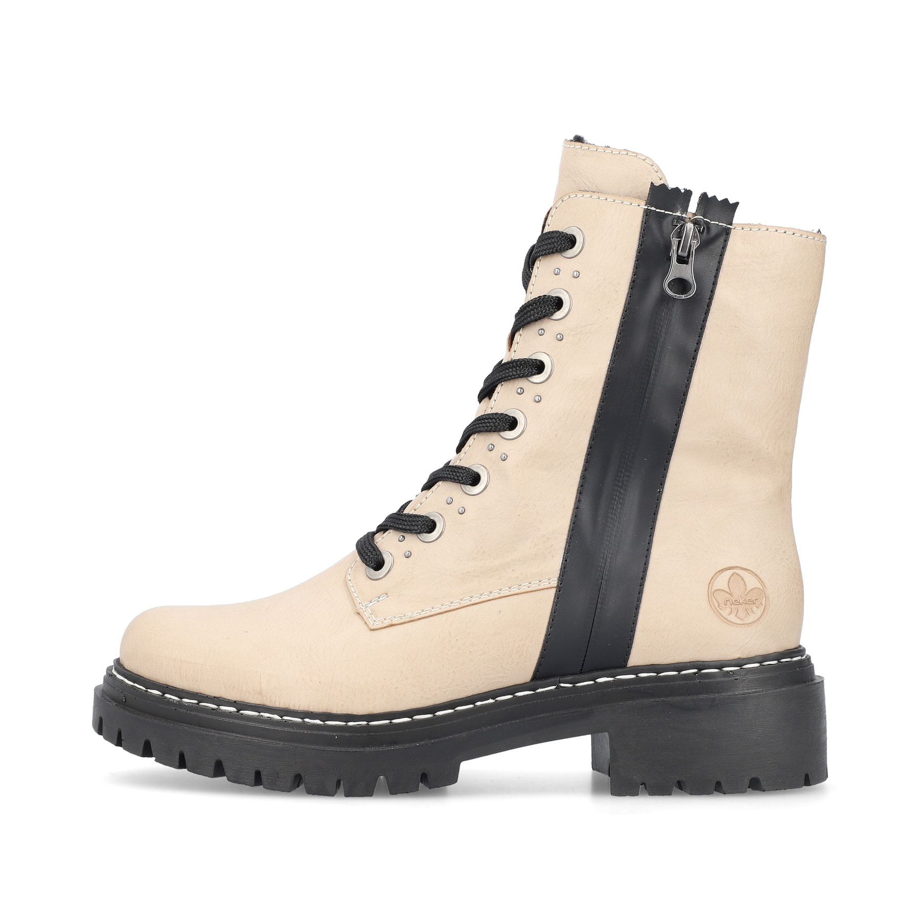 Rieker Damen Biker Boots vanillebeige
