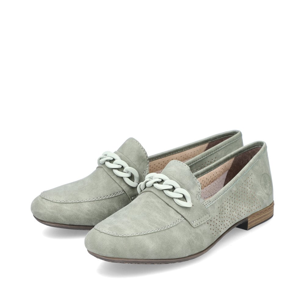 Rieker Damen Loafers mintgrün