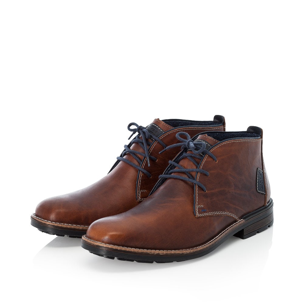 Rieker Herren Schnürstiefel kastanienbraun