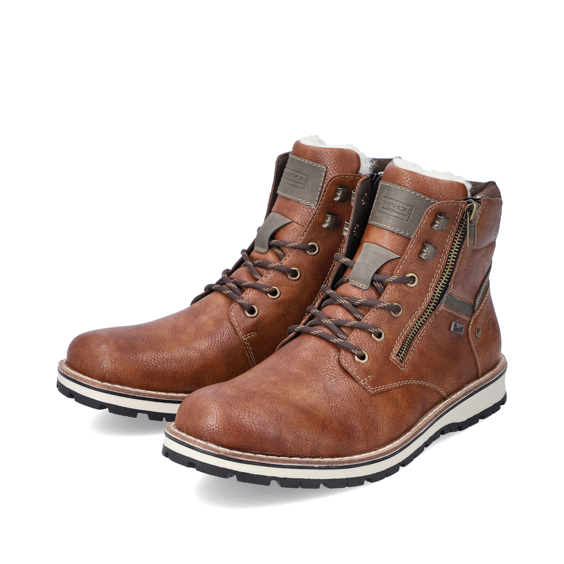Rieker Herren Schnürstiefel karamellbraun