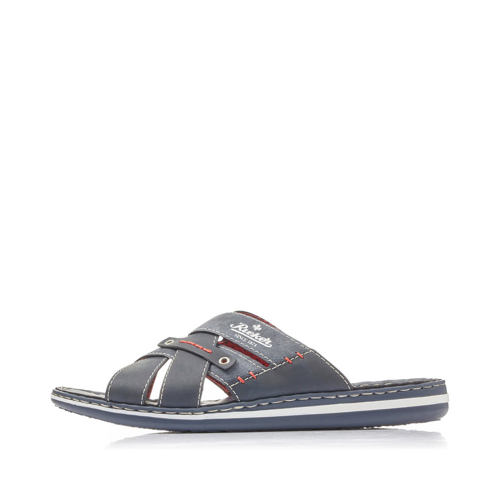 Rieker Herren Pantoletten marineblau