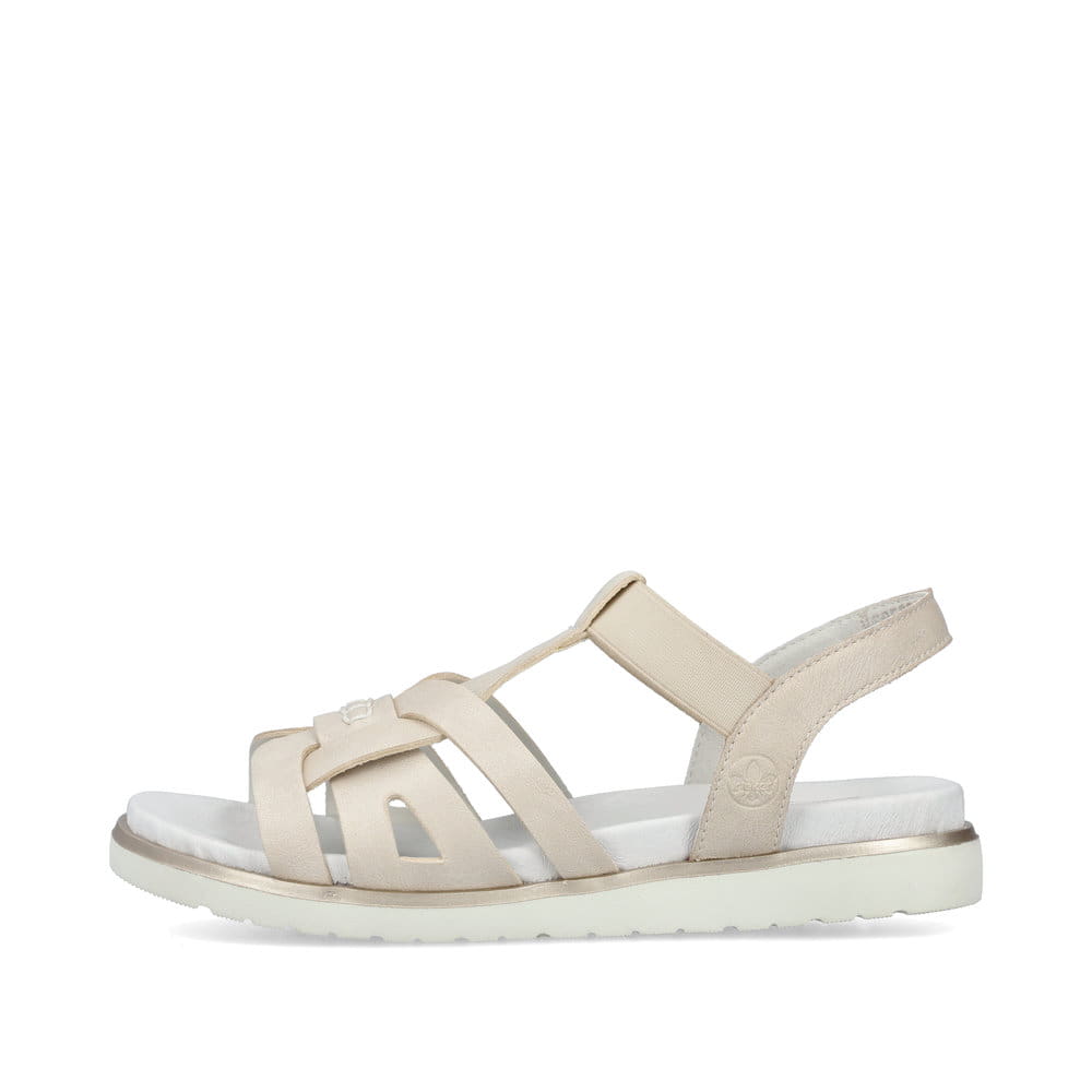 Rieker Damen Riemchensandalen perlweiß