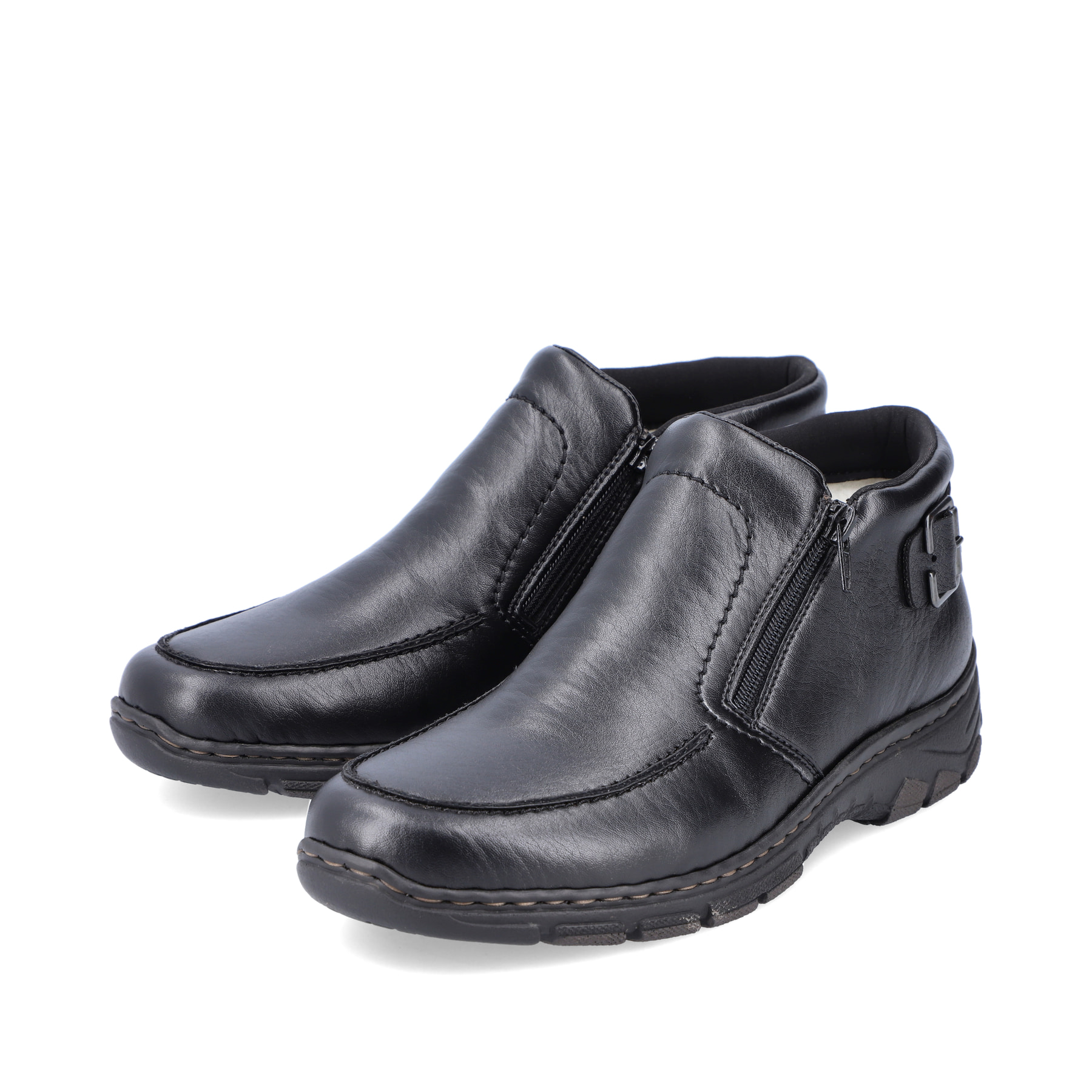Rieker Herren Kurzstiefel glanzschwarz