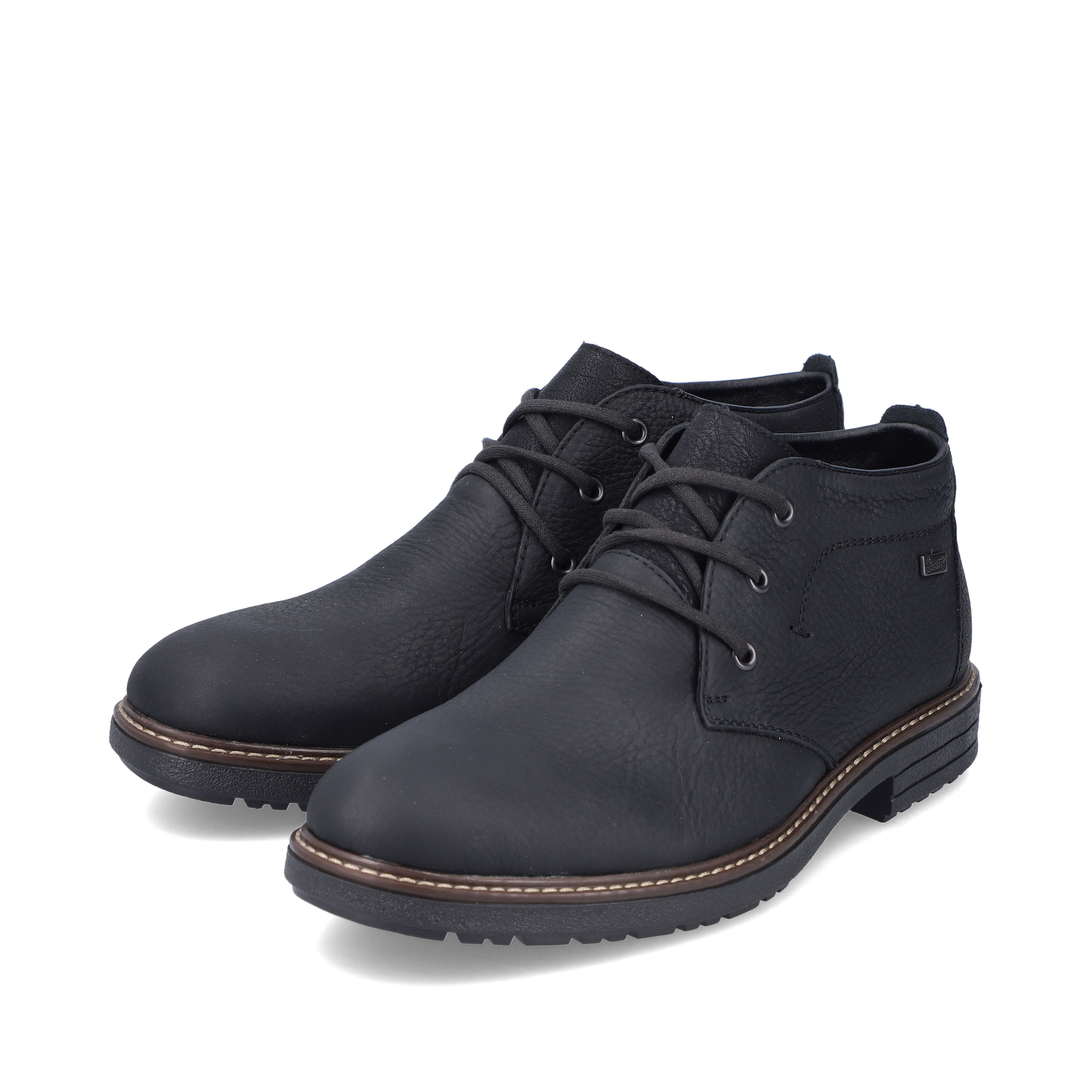 Rieker Herren Schnürstiefel asphaltschwarz