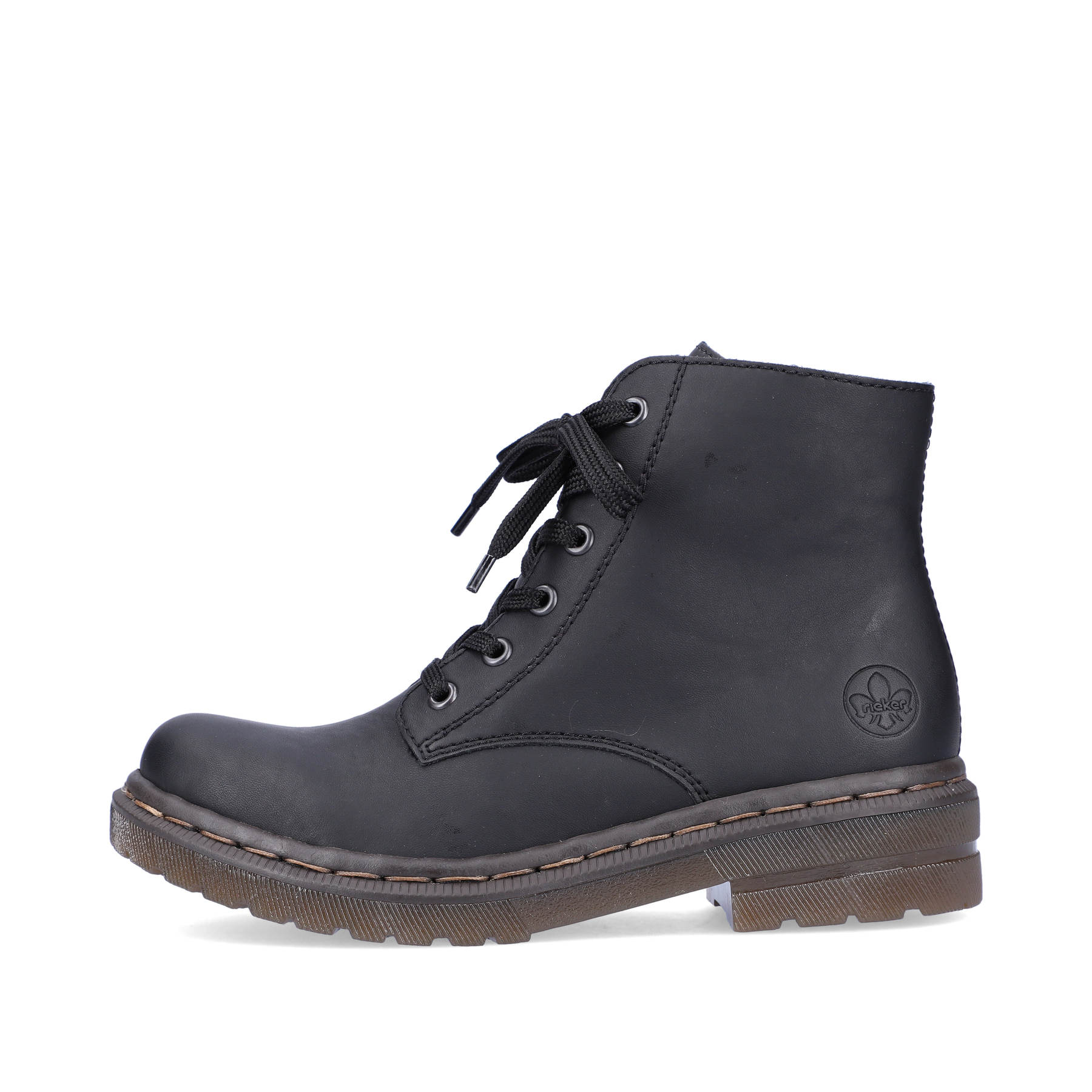 Rieker Damen Schnürstiefel tiefschwarz