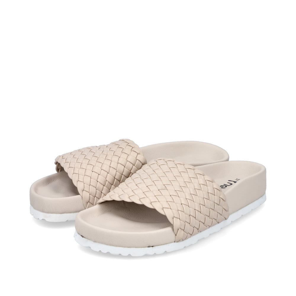Rieker Damen Pantoletten hellbeige