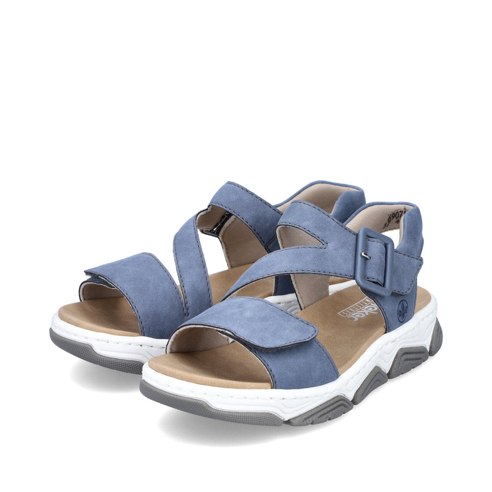 Rieker Damen Riemchensandalen schieferblau