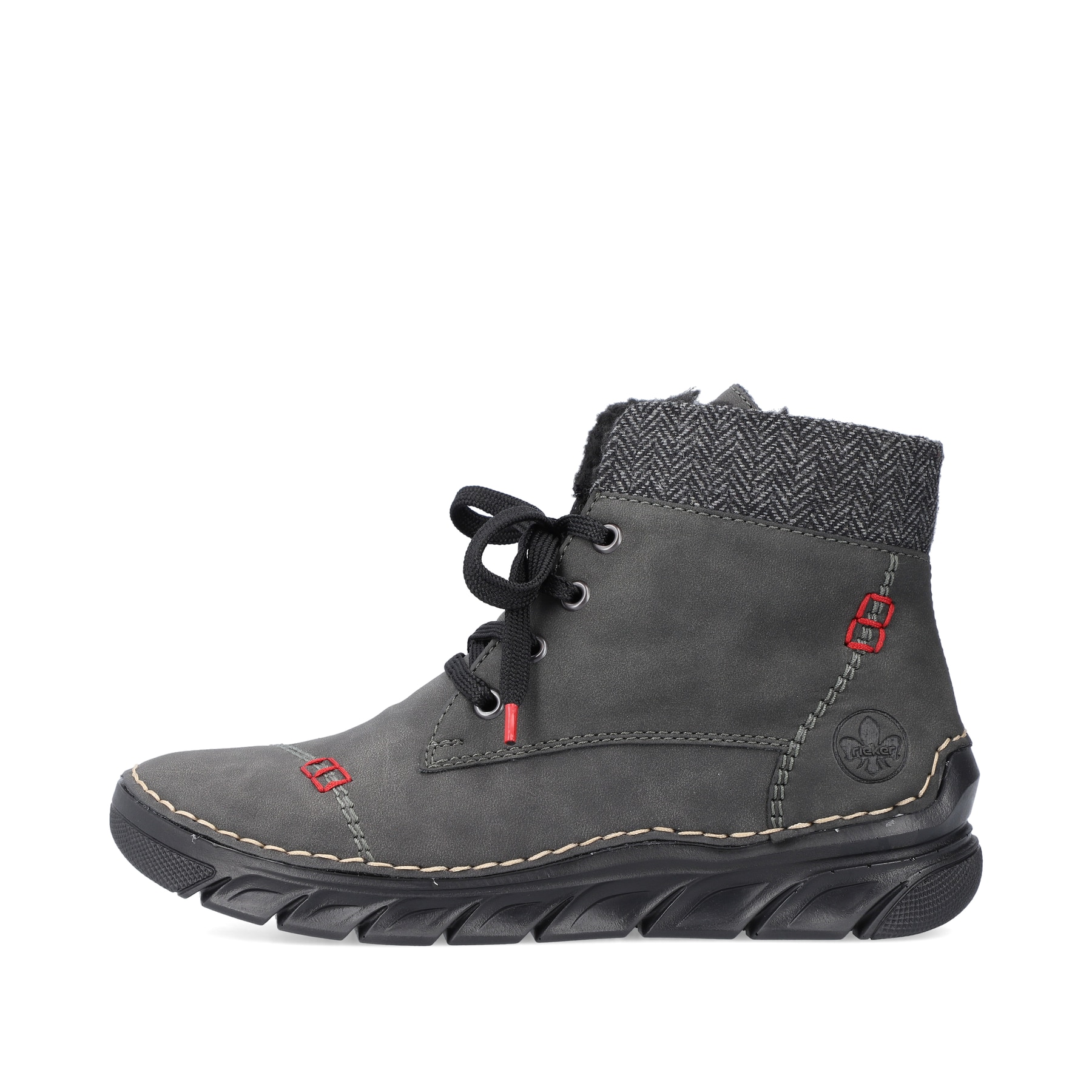 Rieker Damen Schnürstiefel anthrazit
