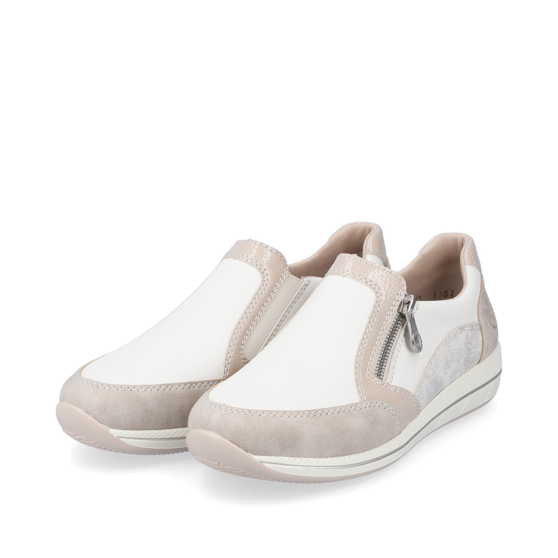 Rieker Damen Slipper cremeweiß