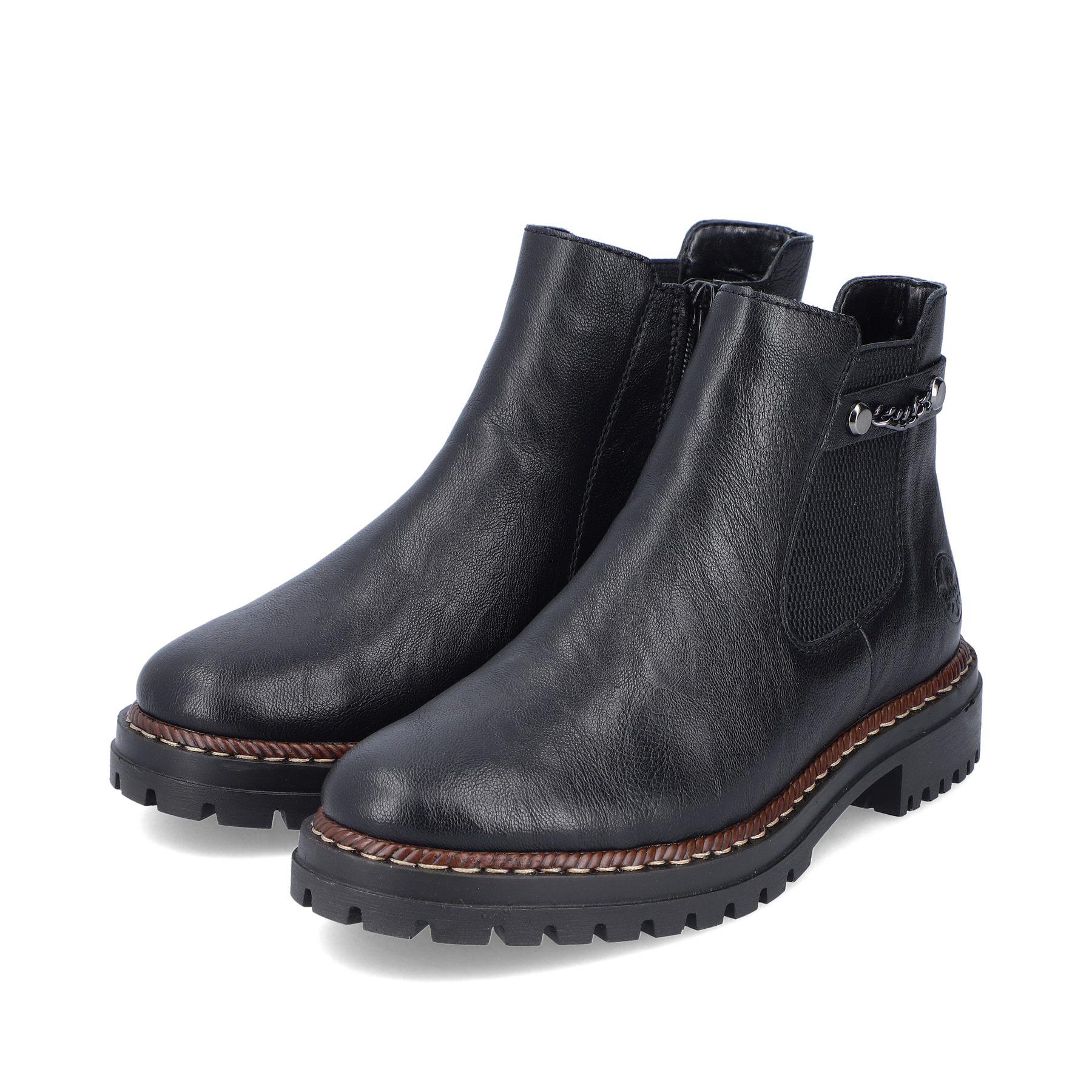 Rieker Damen Chelsea Boots nachtschwarz