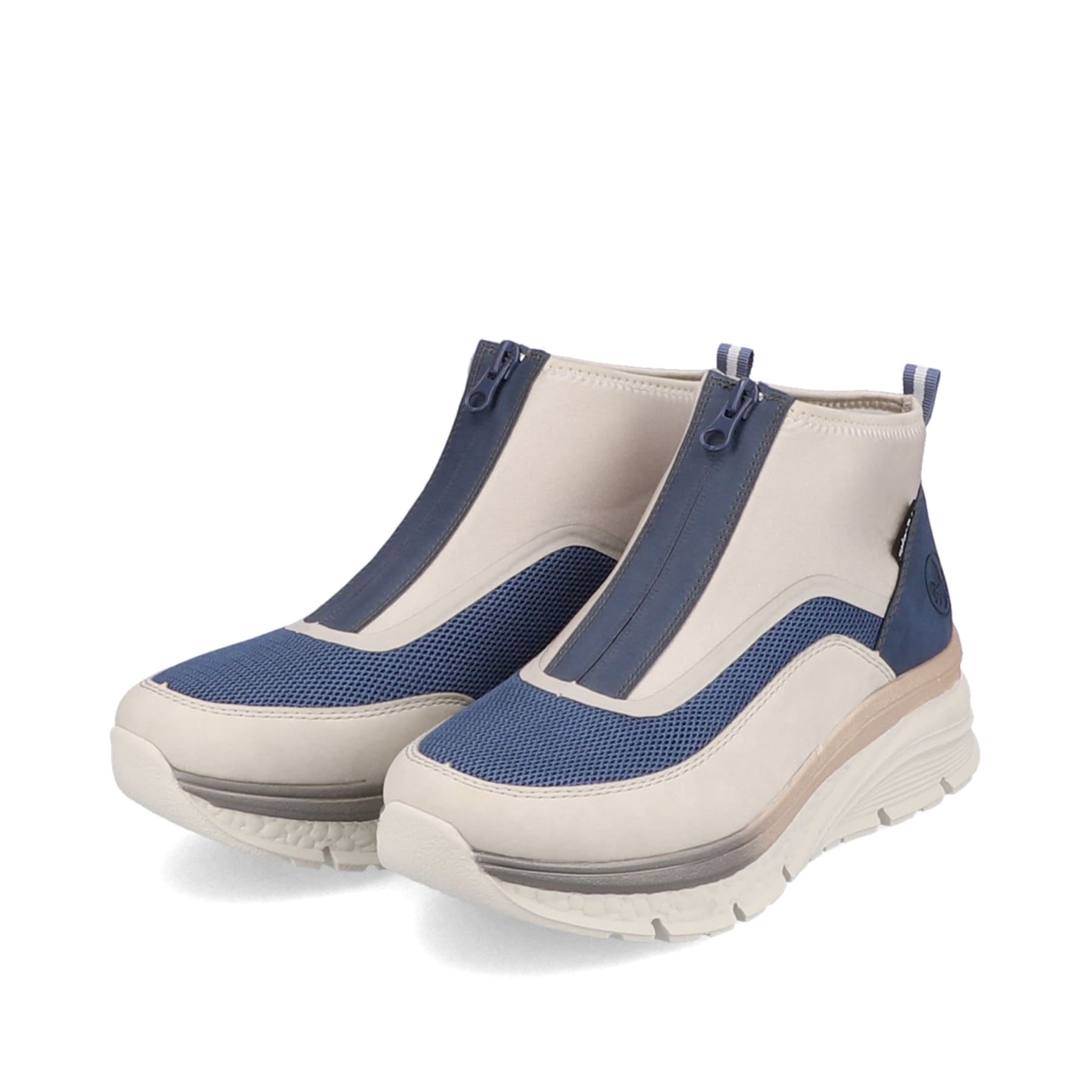 Rieker Damen Sneaker by Rieker hellbeige-jeansblau
