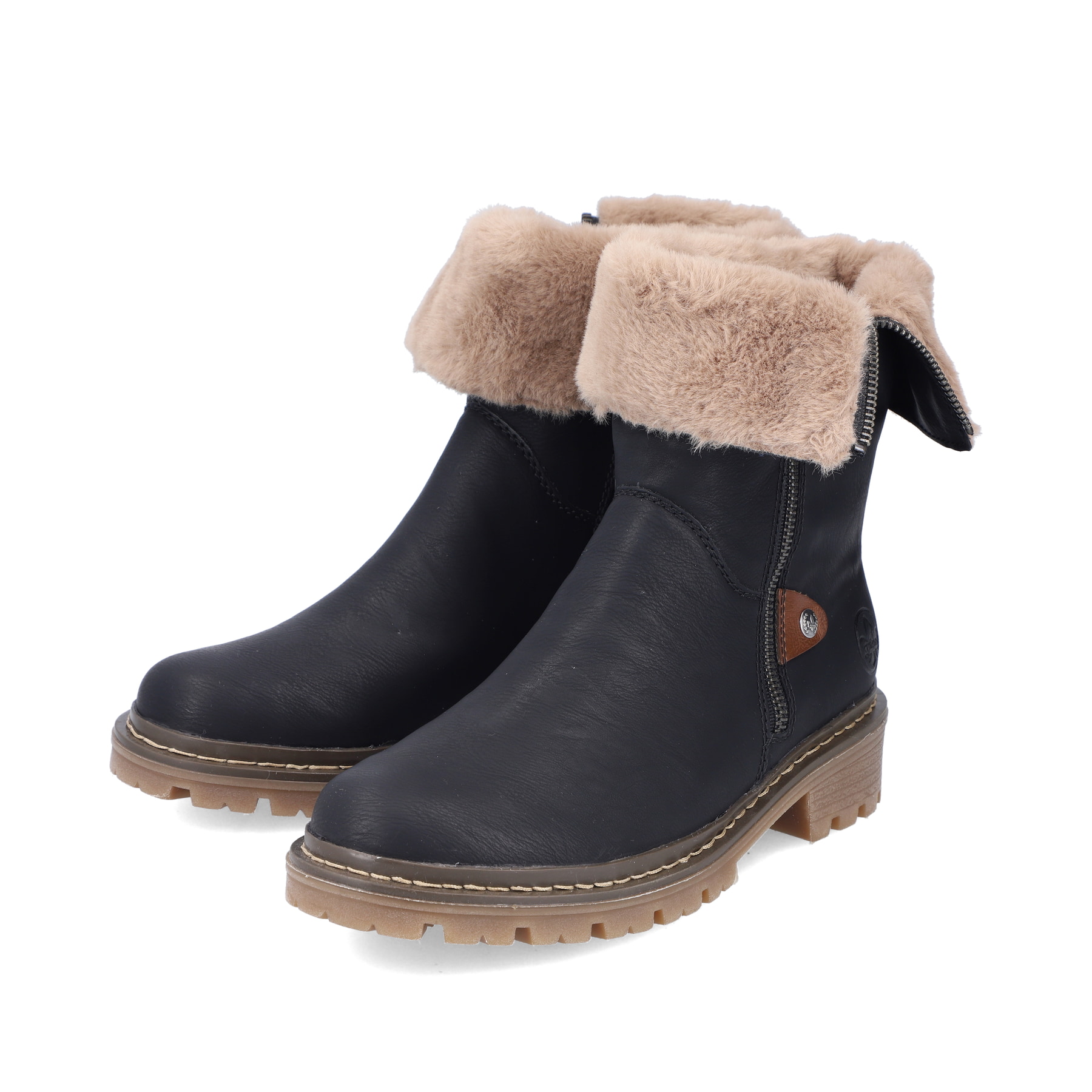 Rieker Damen Kurzstiefel asphaltschwarz