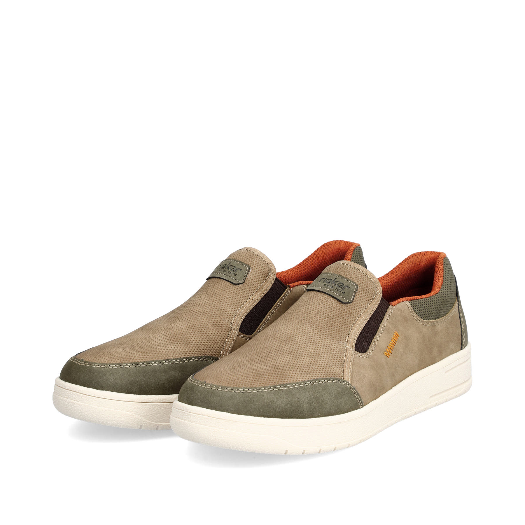 Rieker Herren Slipper braun-beige