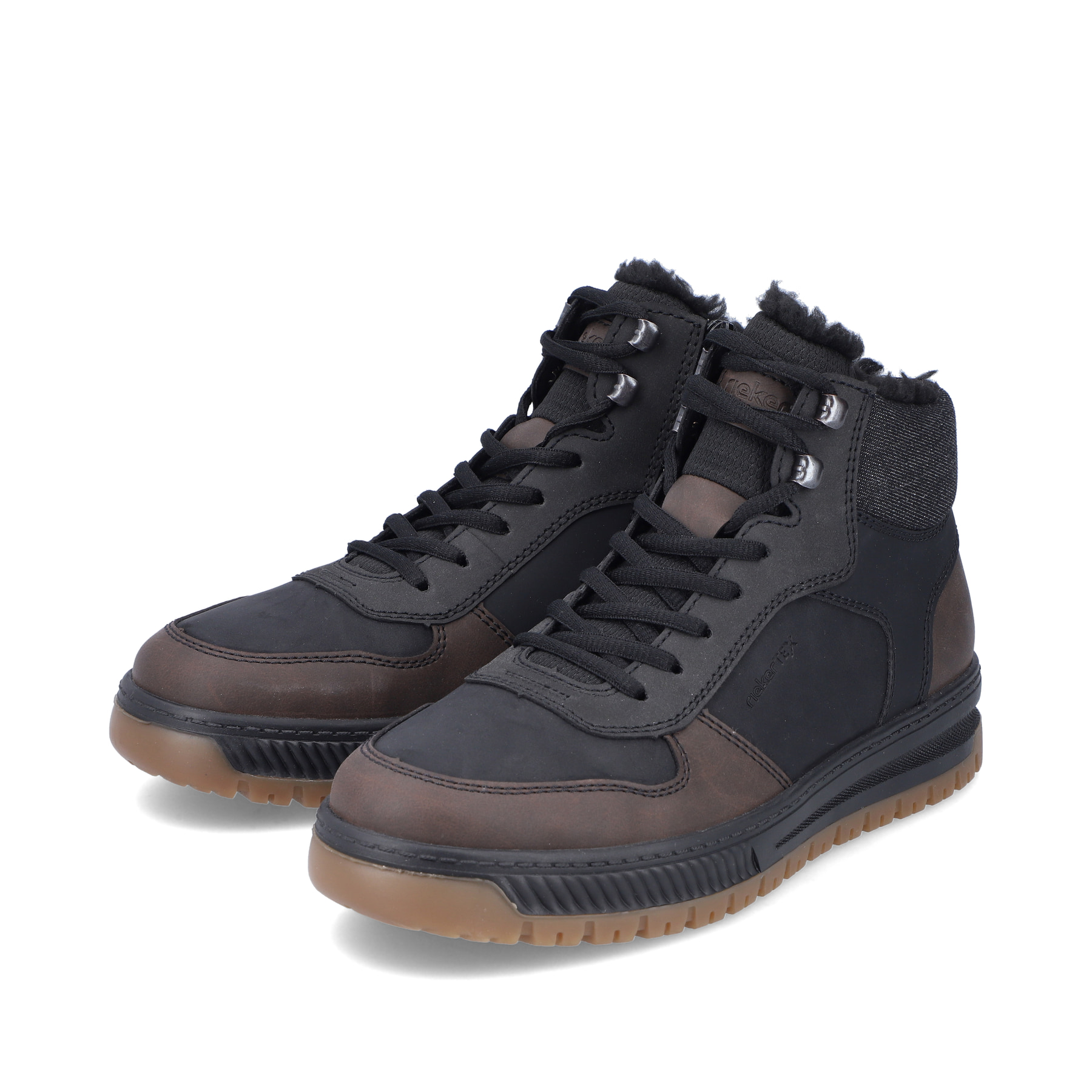Rieker Herren Schnürstiefel asphaltschwarz