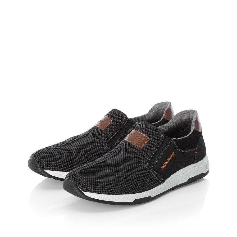 Rieker Herren Slipper asphaltschwarz