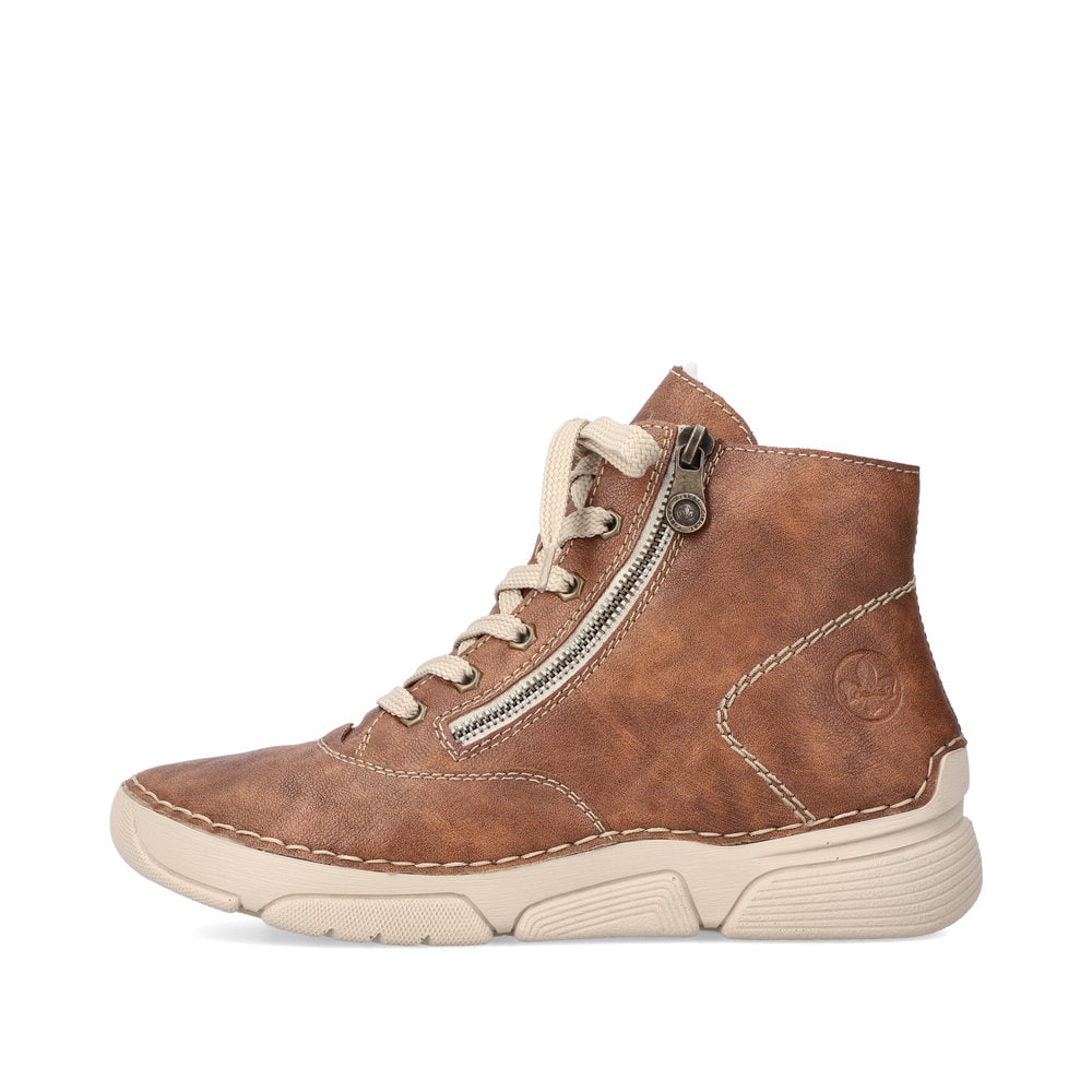 Rieker Damen Schnürstiefel kastanienbraun