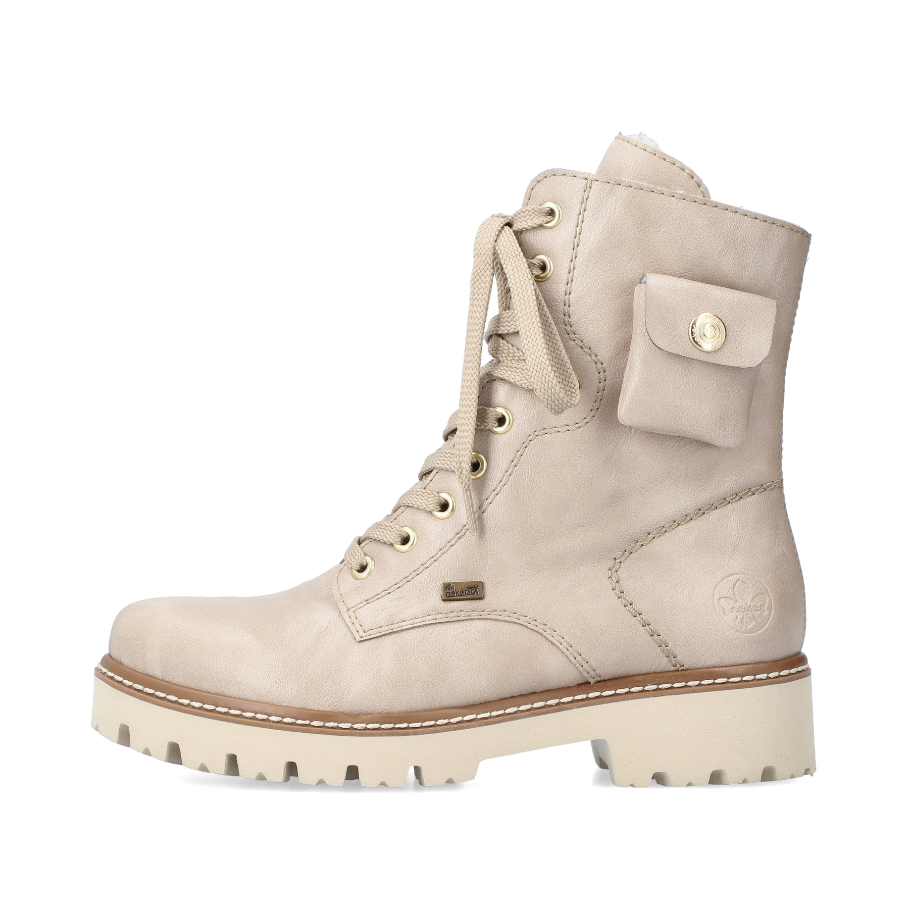Rieker Damen Biker Boots hellbeige