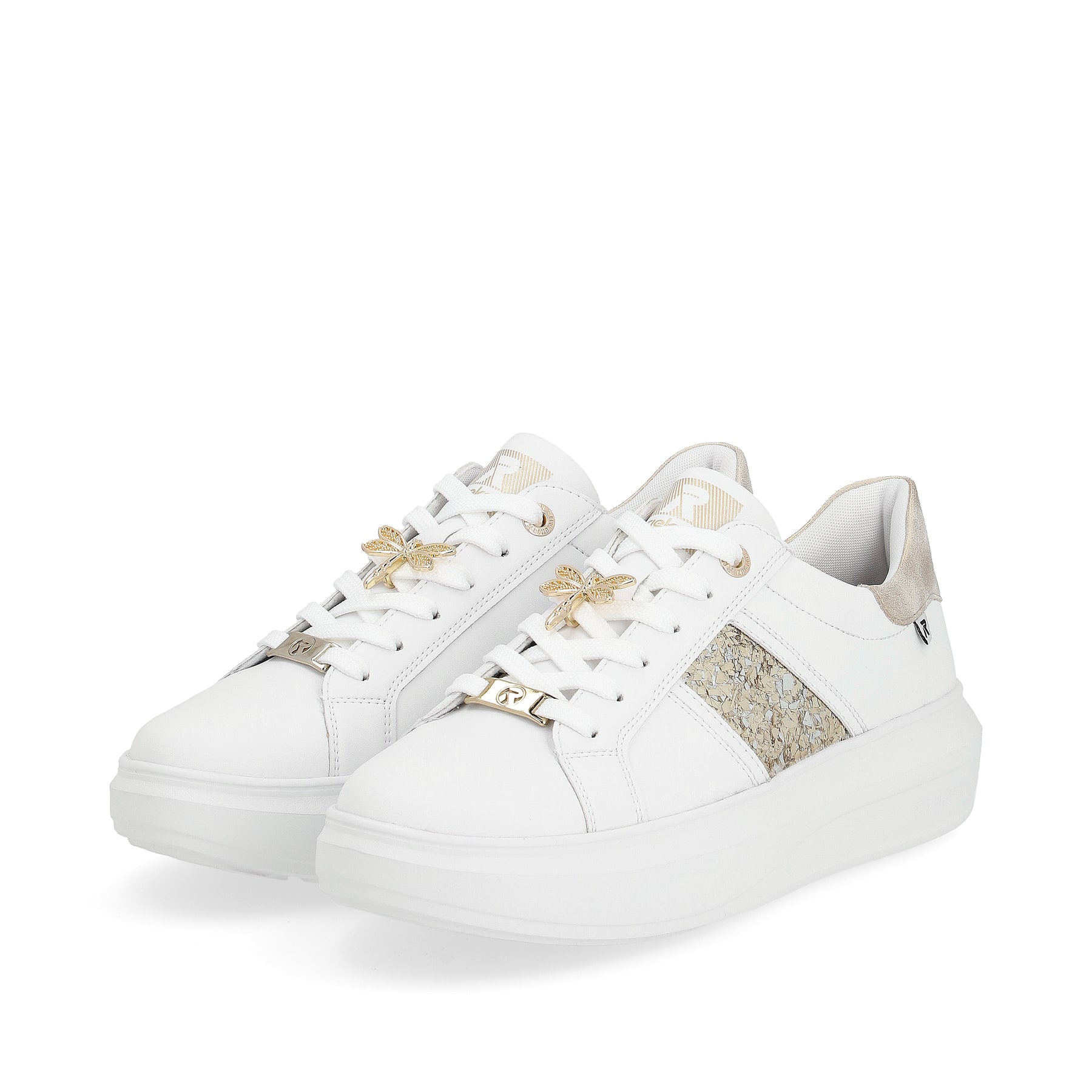 Rieker EVOLUTION Damen Sneaker swan-white gold