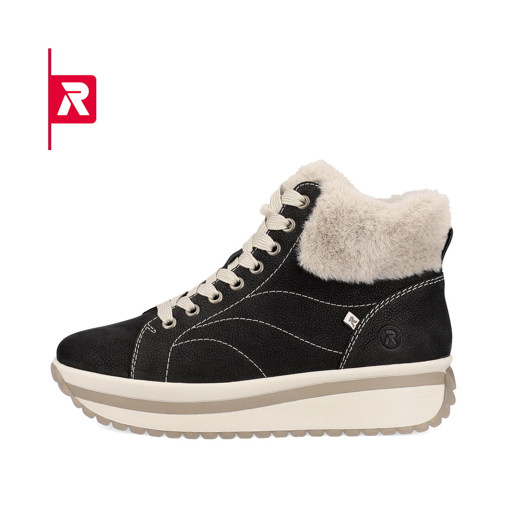Rieker EVOLUTION Damen Stiefel night-black creme-beige