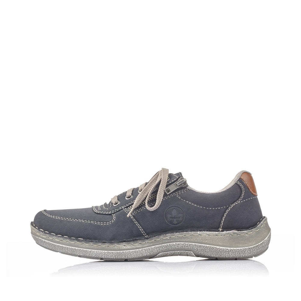 Rieker Herren Schnürschuhe ozeanblau-grau