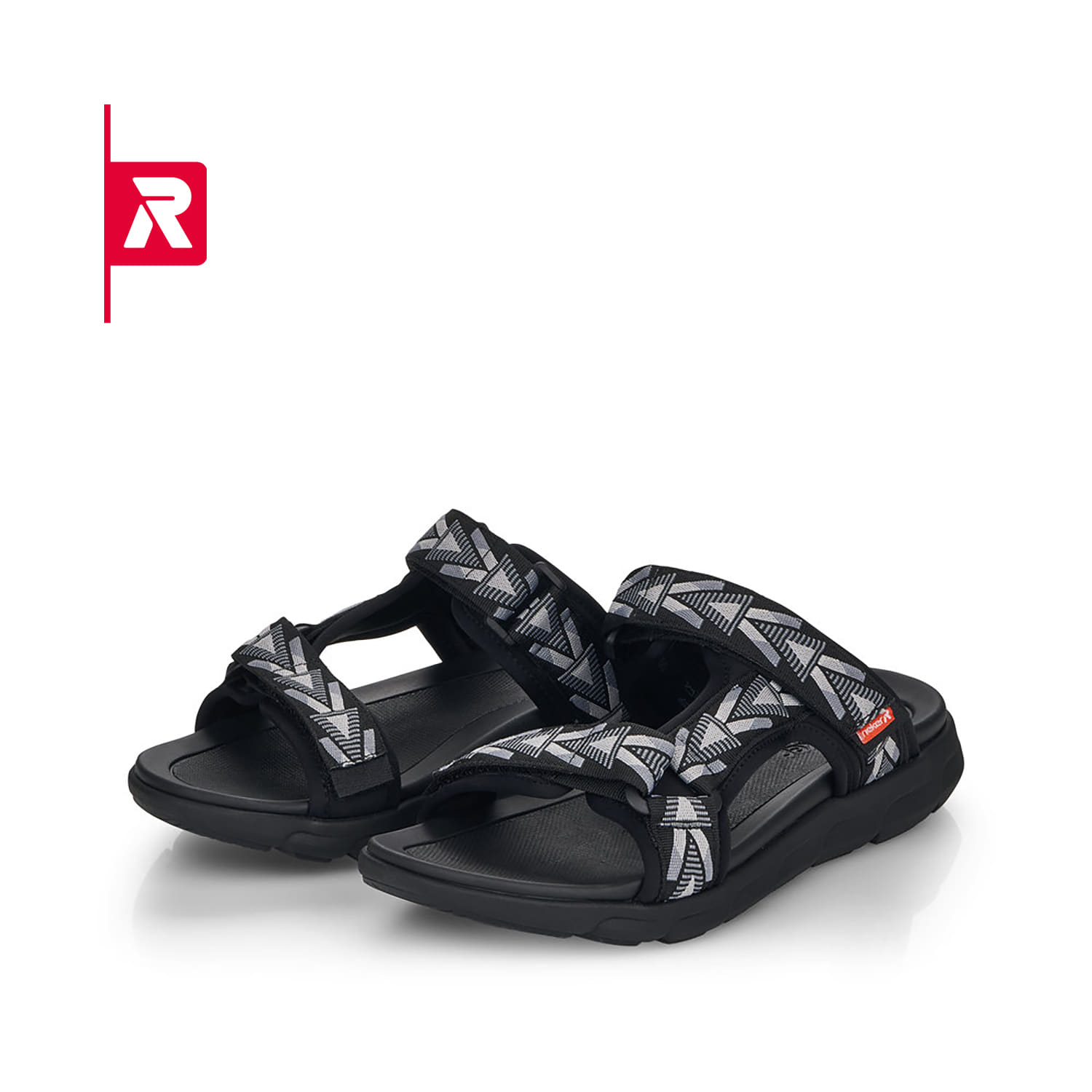Rieker EVOLUTION Herren Pantoletten black stone-grey