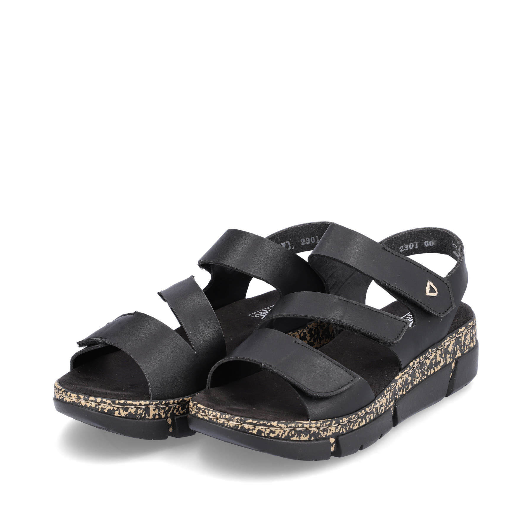 Rieker Damen Riemchensandalen asphaltschwarz