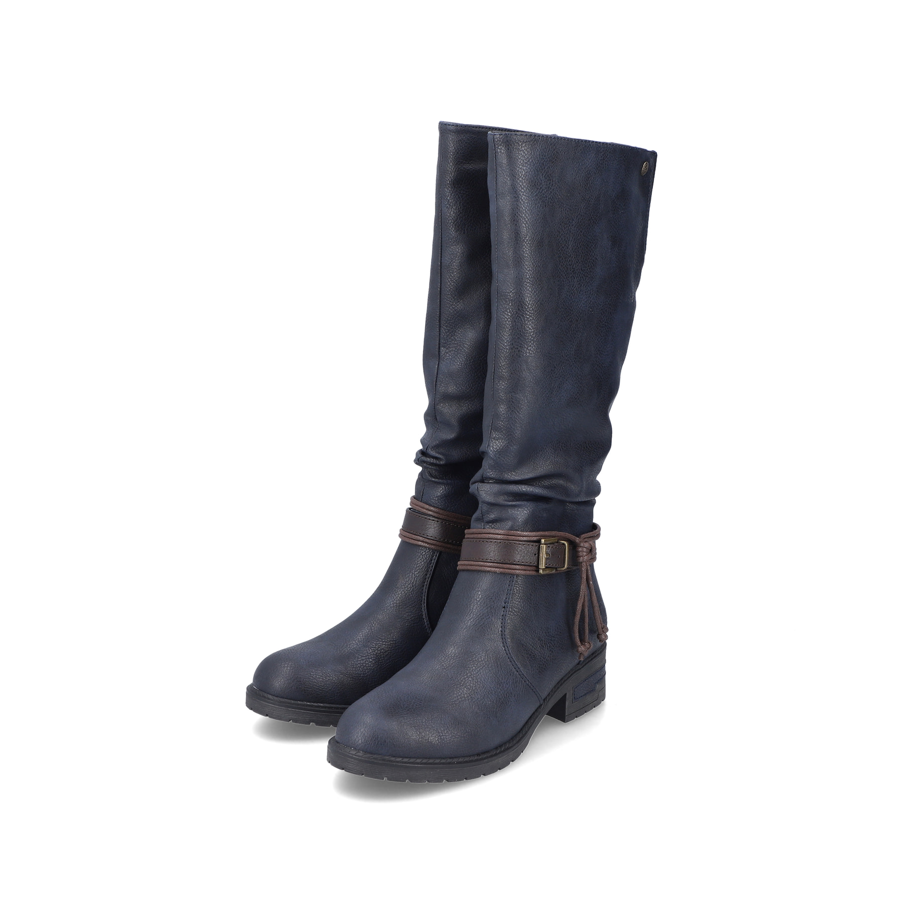 Rieker Damen Hochschaftstiefel graublau