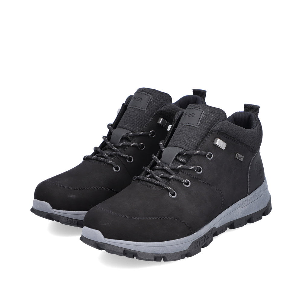 Rieker Herren Schnürstiefel asphaltschwarz