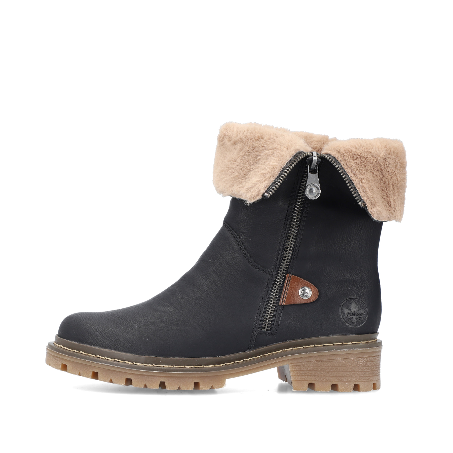 Rieker Damen Kurzstiefel asphaltschwarz