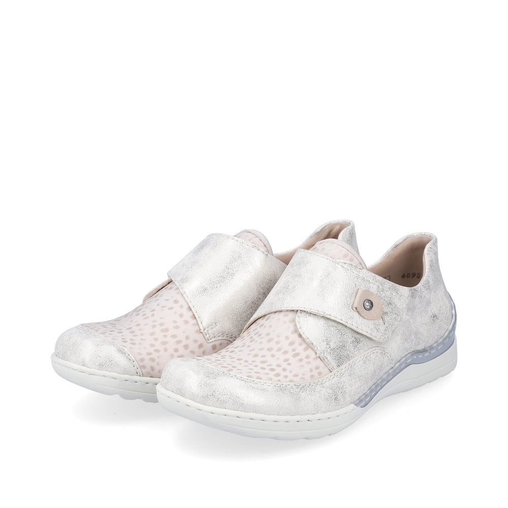 Rieker Damen Slipper champagner-metallic