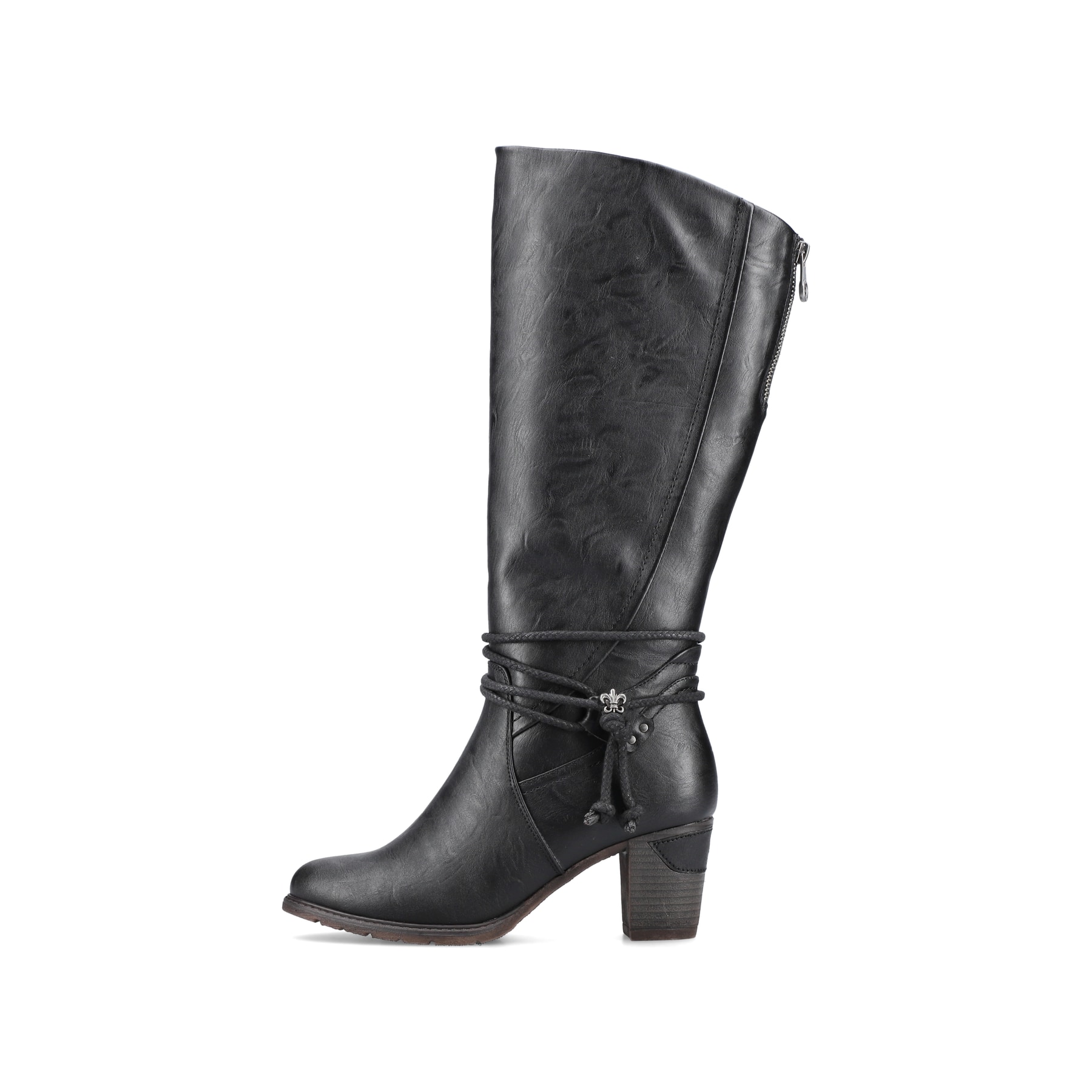 Rieker Damen Langschaftstiefel tiefschwarz