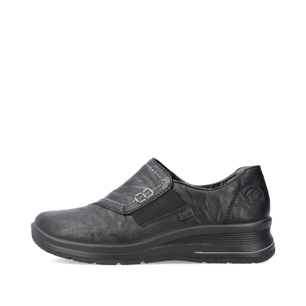 Rieker Damen Slipper tiefschwarz