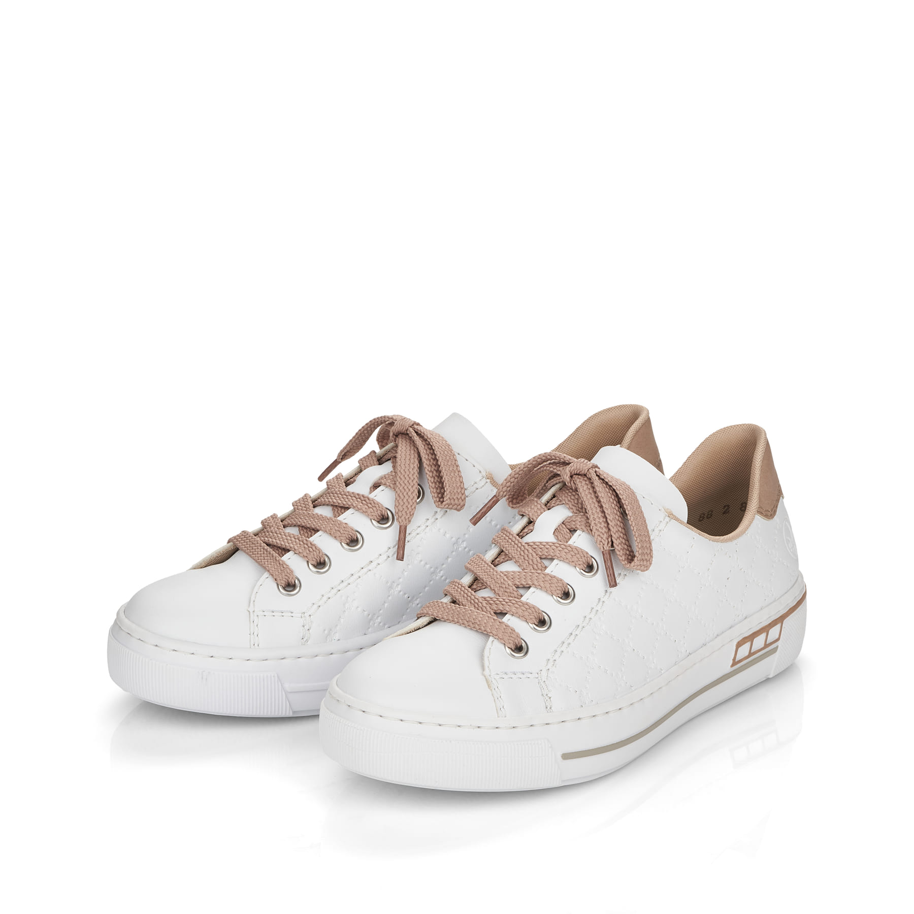 Rieker Damen Sneaker perlweiß