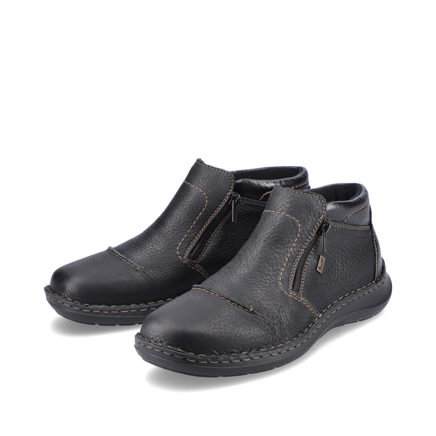 Rieker Herren Slipper graphitschwarz