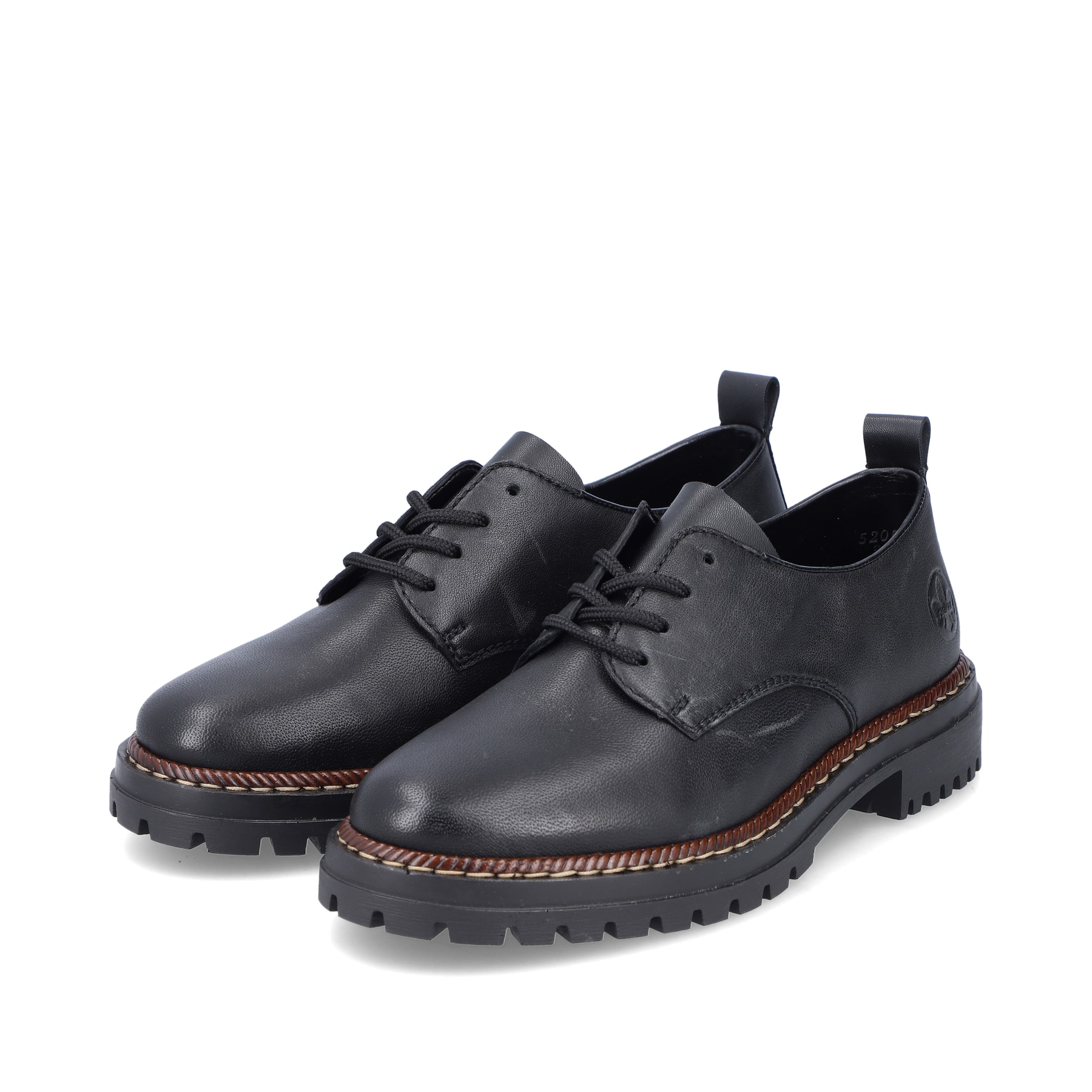 Rieker Damen Schnürschuhe nachtschwarz