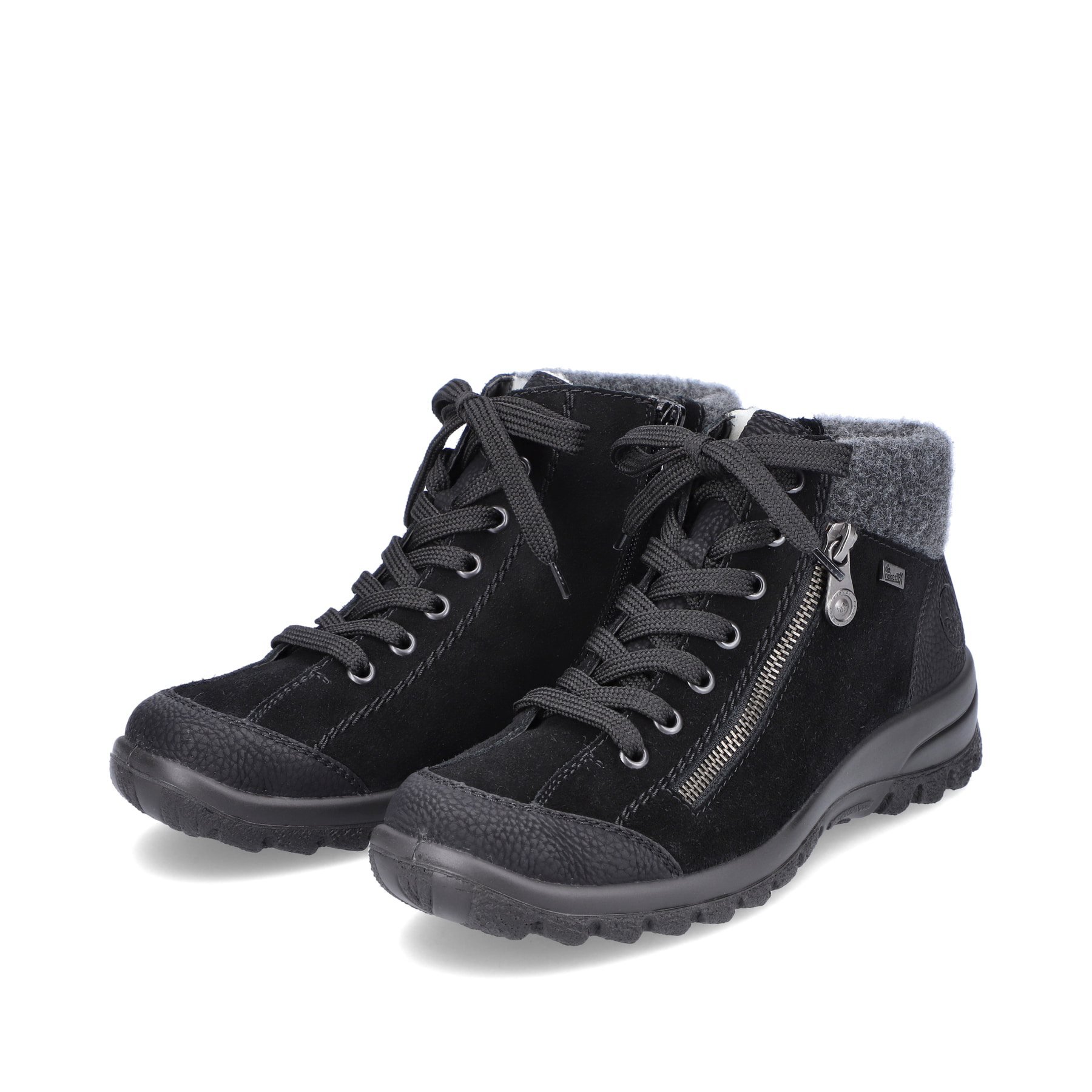 Rieker Damen Schnürschuhe tiefschwarz