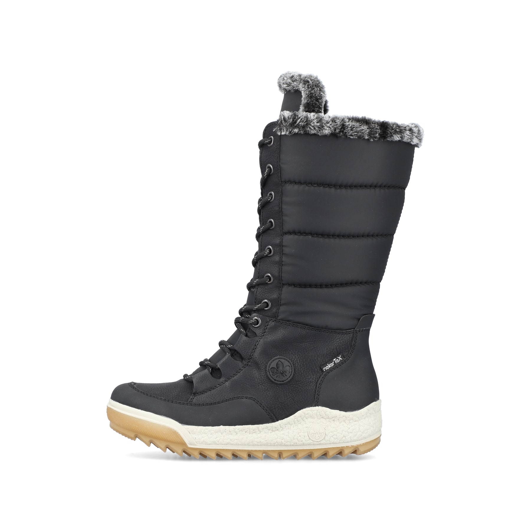 Rieker Damen Hochschaftstiefel asphaltschwarz