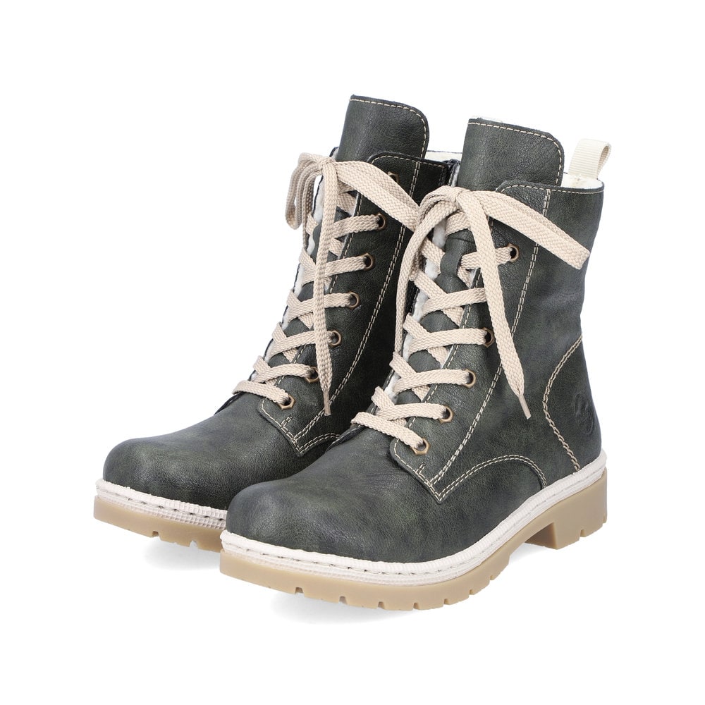 Rieker Damen Schnürstiefel khakigrün