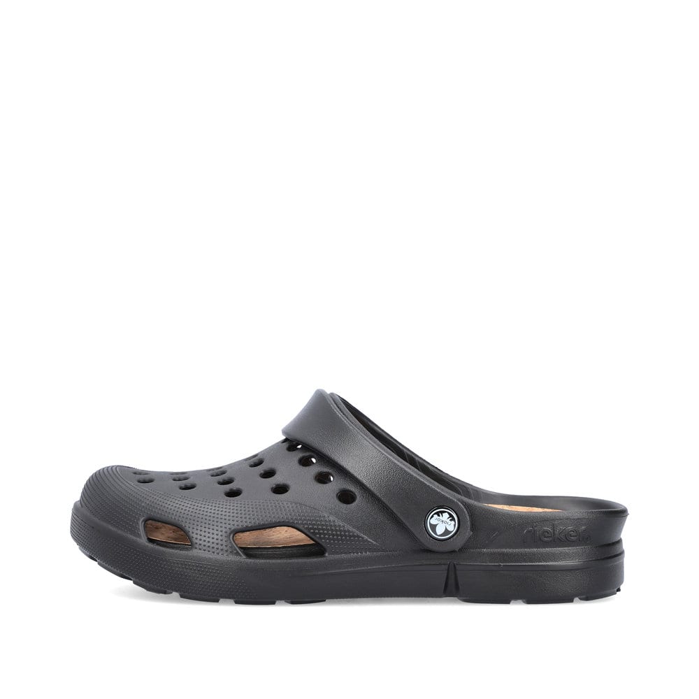 Rieker Herren Clogs glanzschwarz