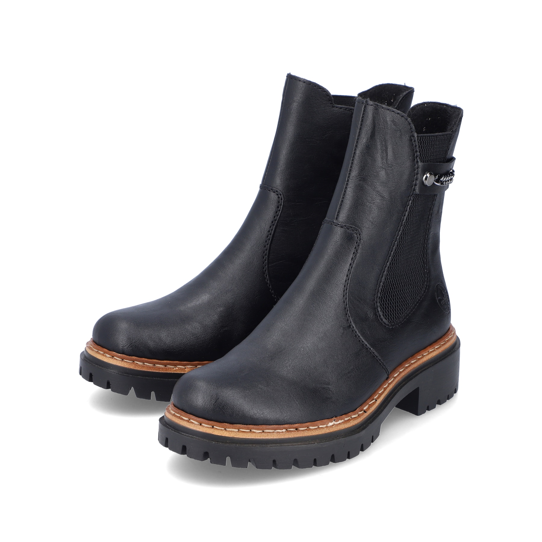 Rieker Damen Chelsea Boots asphaltschwarz