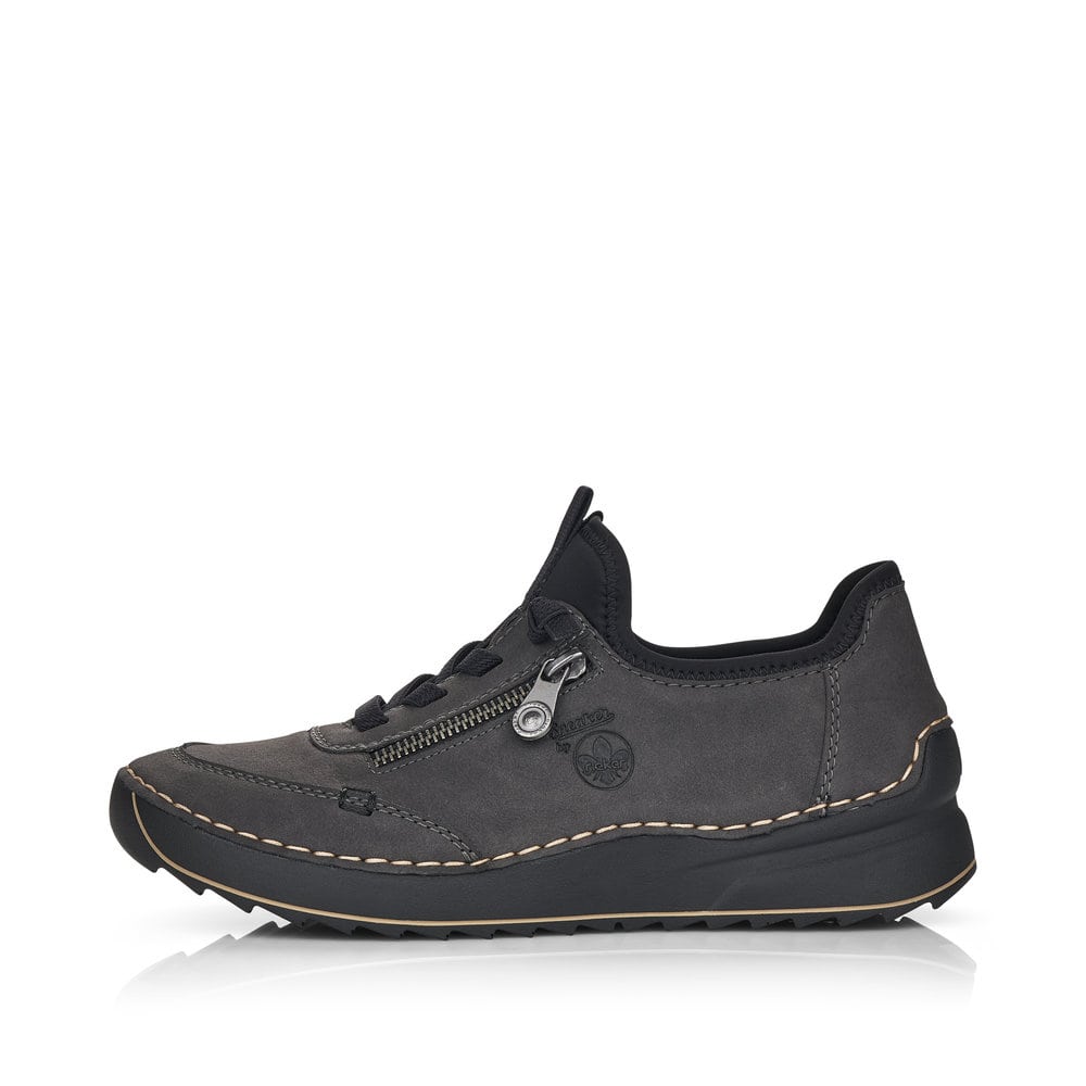Rieker Damen Schnürschuhe asphaltgrau