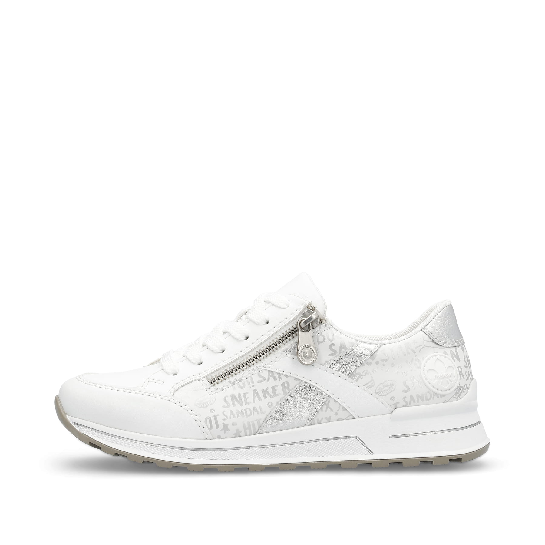 Rieker Damen Sneaker reinweiss