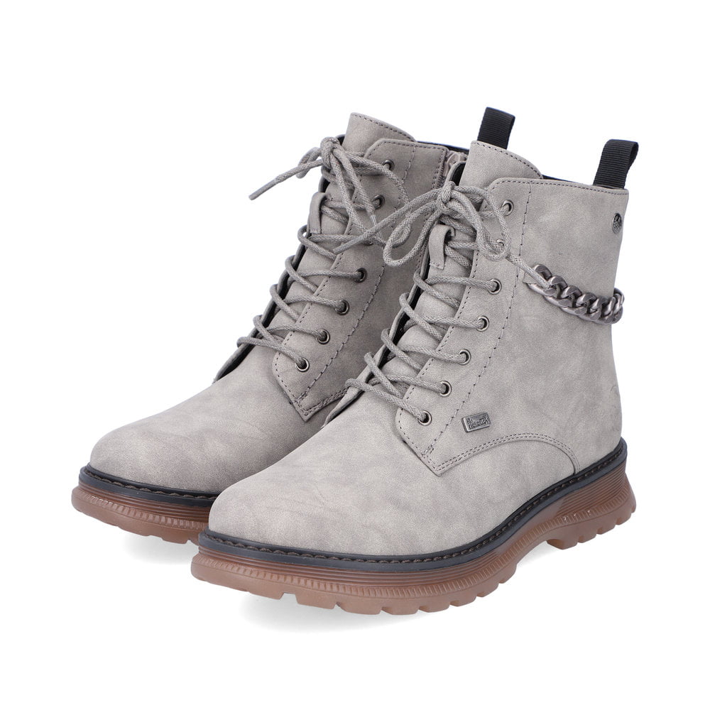 Rieker Damen Biker Boots silbergrau