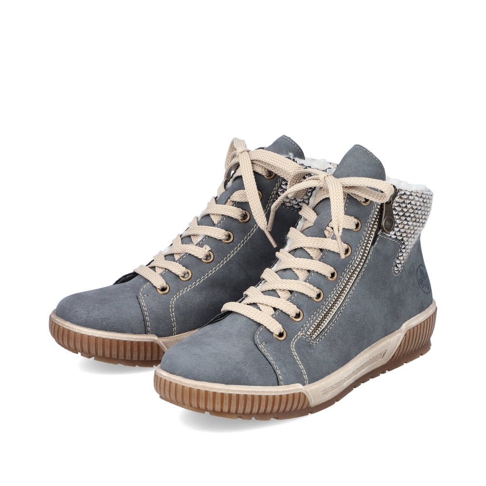 Rieker Damen Schnürschuhe blaugrau