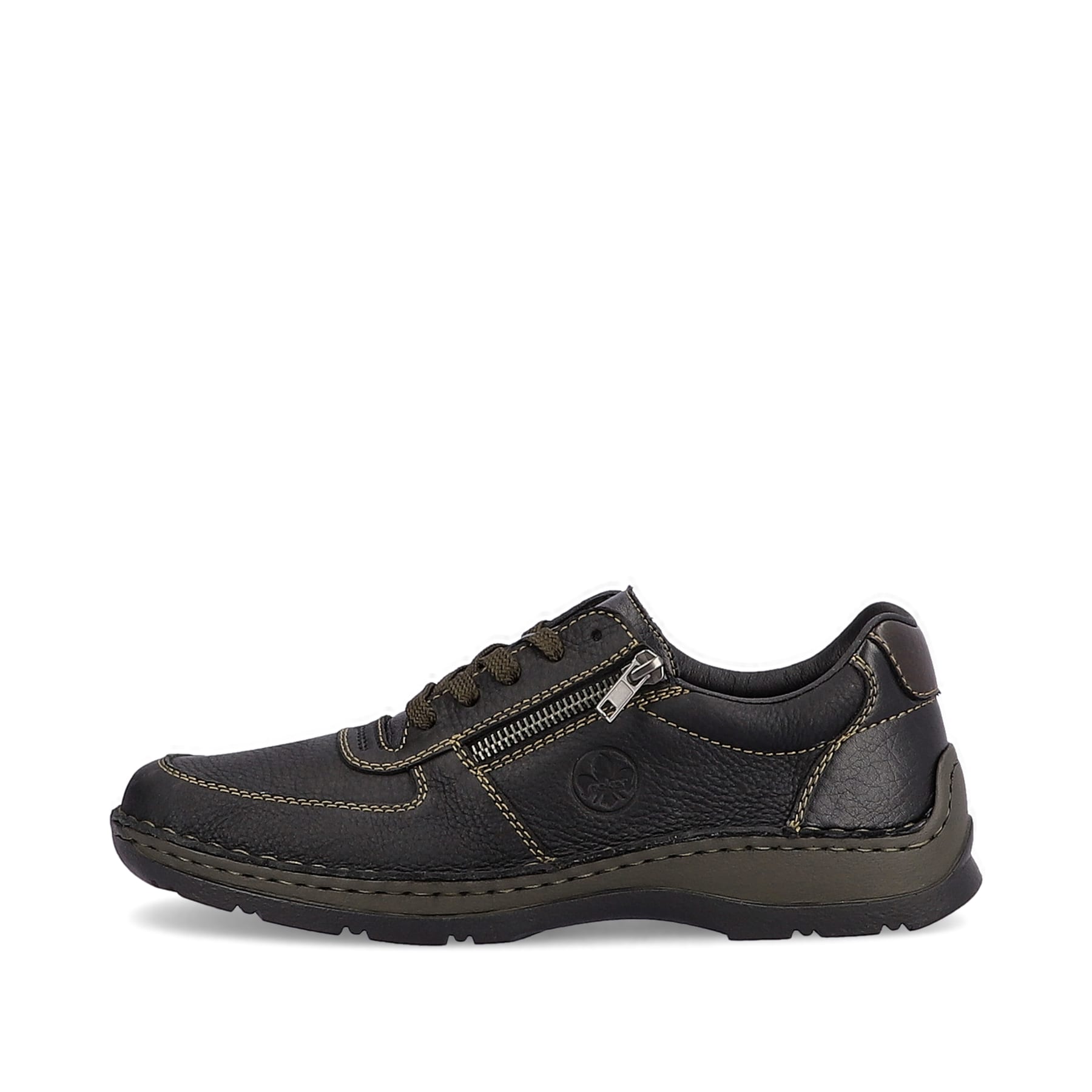 Rieker Herren Schnürschuhe asphaltschwarz