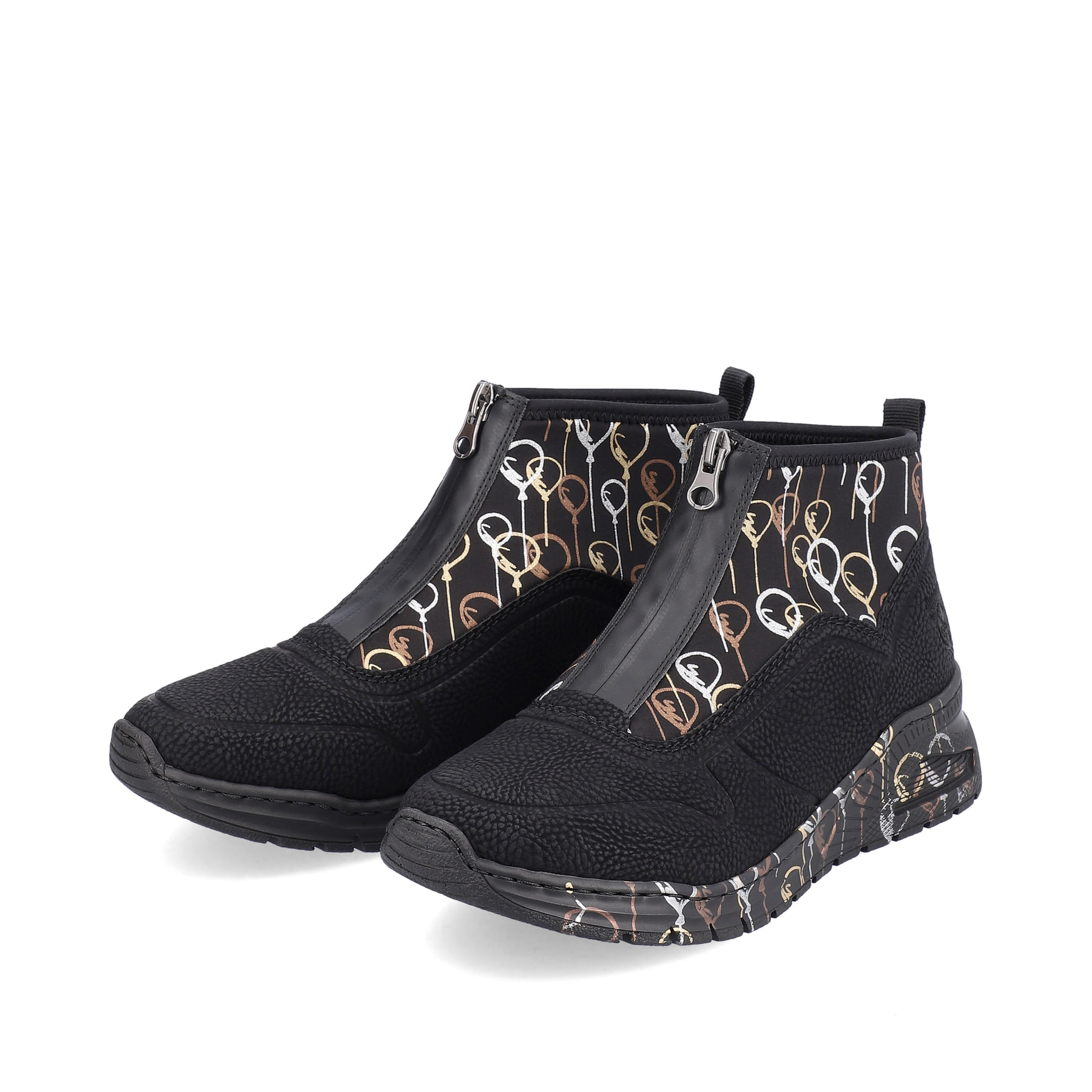 Rieker Damen Slipper urbanschwarz