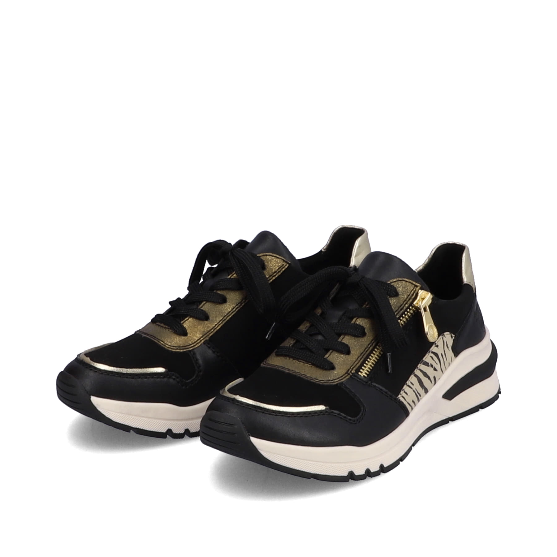 Rieker Damen Sneaker by Rieker urbanschwarz-cremeweiß